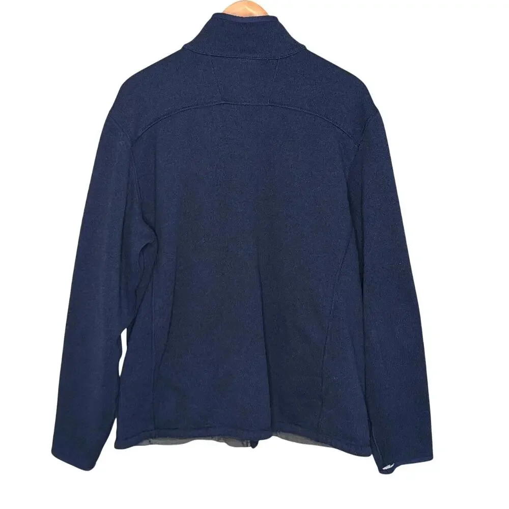 The North Face men’s fleece navy blue full zip jacket size XL
